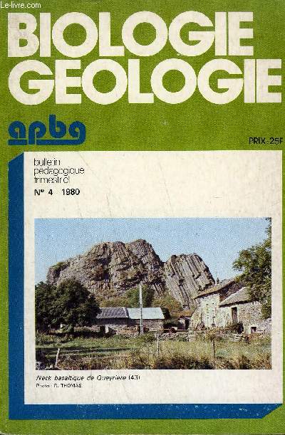 BIOLOGIE GEOLOGIE - N4 - 1980