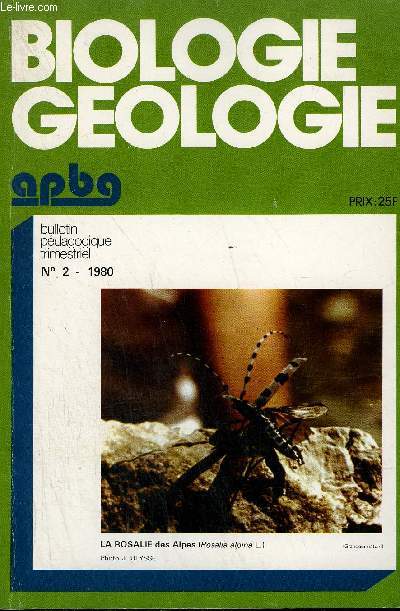 BIOLOGIE GEOLOGIE - N2 - 1980