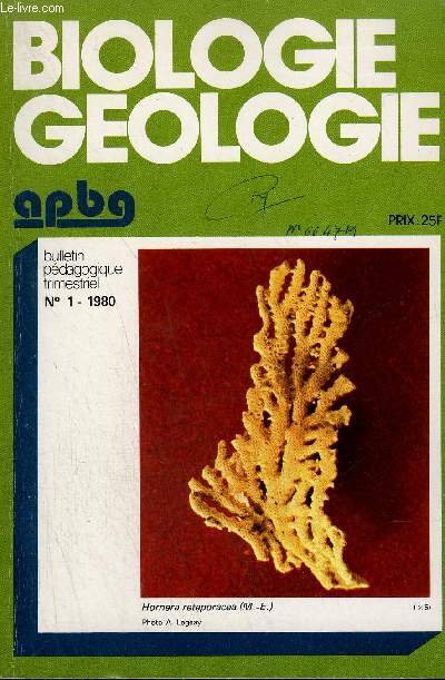 BIOLOGIE GEOLOGIE - N1 -1980