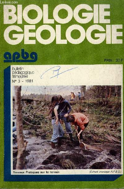 BIOLOGIE GEOLOGIE - N3 - 1981
