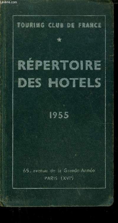 REPERTOIRE DES HOTELS 1955