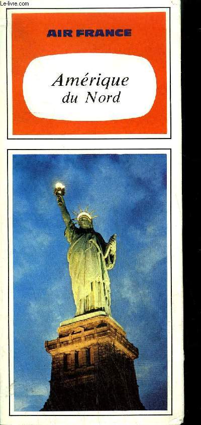 PLAQUETTE - AIR FRANCE - AMERIQUE DU NORD