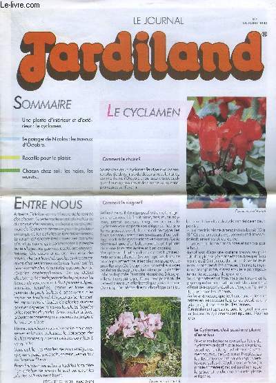 LE JOURNAL JARDILAND - OCTOBRE 1988