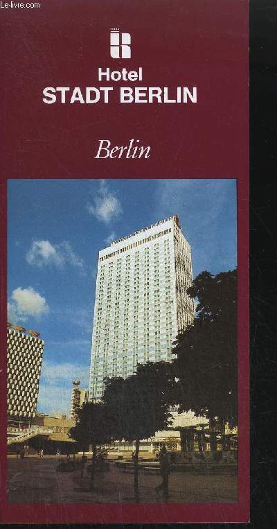 PLAQUETTE / HOTEL STADT BERLIN - BERLIN