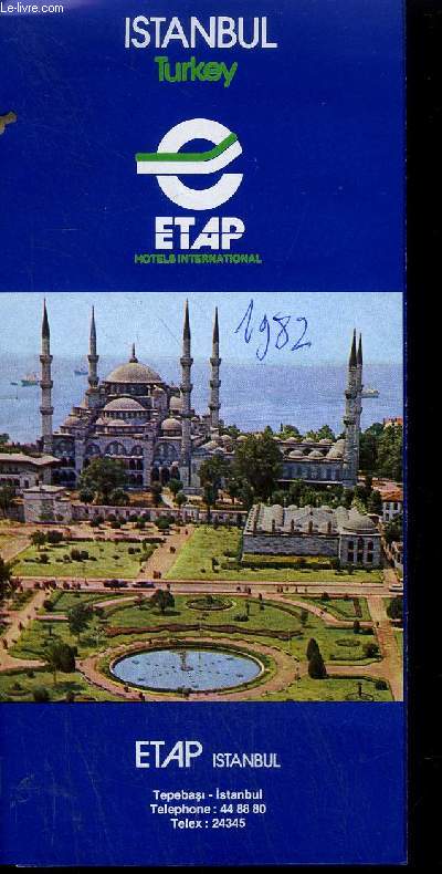 PLAQUETTE / ISTANBUL - TURKEY - ETAP ISTANBUL HOTELS INTERNATIONAL