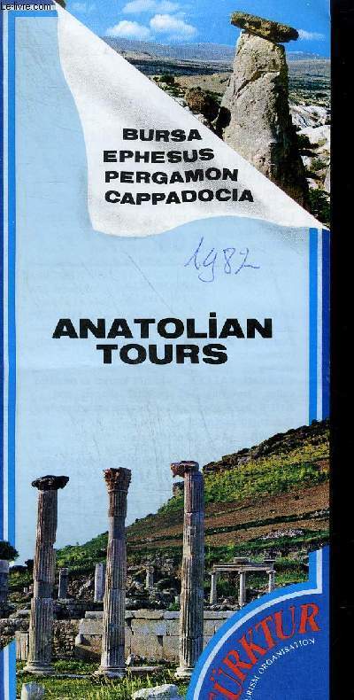PLAQUETTE / ANATOLIAN TOURS - BURSA EPHESUS PERGAMON CAPPADOCIA