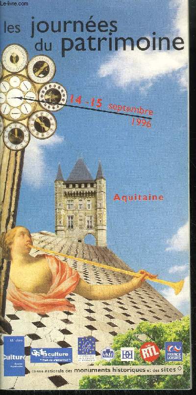 LES JOURNEES DU PATRIMOINE - 14/15 SEPTEMBRE 1996 - AQUITAINE