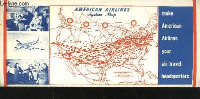 PLAQUETTE / AMERICAN AIRLINES - SYSTEM MAP