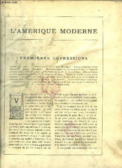 L'AMERIQUE MODERNE - TOME 1