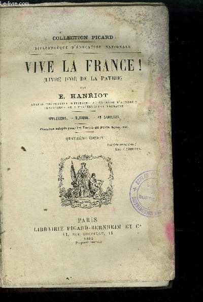 VIVE LA FRANCE !(LIVRE D'OR DE LA PATRIE) 4EME EDITION