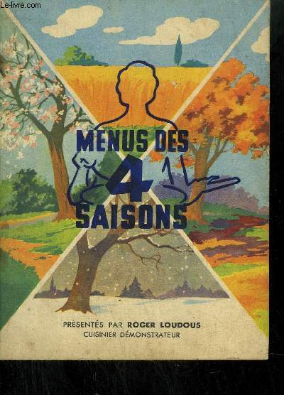 MENUS DES 4 SAISONS - Beefsteaks hachs - Paupiettes de veau  la Mridionale - Salade de gruyre - Souffl aux bananes - Pain de Poisson - Canaps rovencaux - Rochers aux amandes....