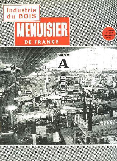 MENUISIER DE FRANCE N202 - NOVEMBRE 1965 - La pnitence - La maison individuelle industrialise  structure bois - Une ralisation pour des apprentis de 3e anne : chambre de jeunes gens - Des nouveauts  votre service - Le march du bois - etc...