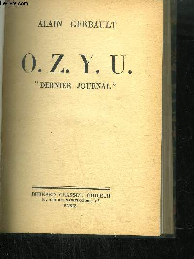 O.Z.Y.U. DERNIER JOURNAL