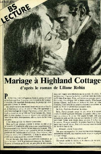 BS LECTURE N3377 - MARIAGE A HIGHLAND COTTAGE