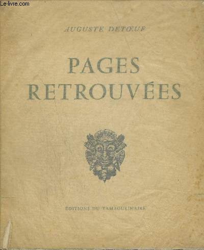 PAGES RETROUVEES / EXEMPLAIRE 1167/2500