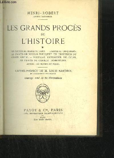 LES GRANDS PROCES DE L'HISTOIRE