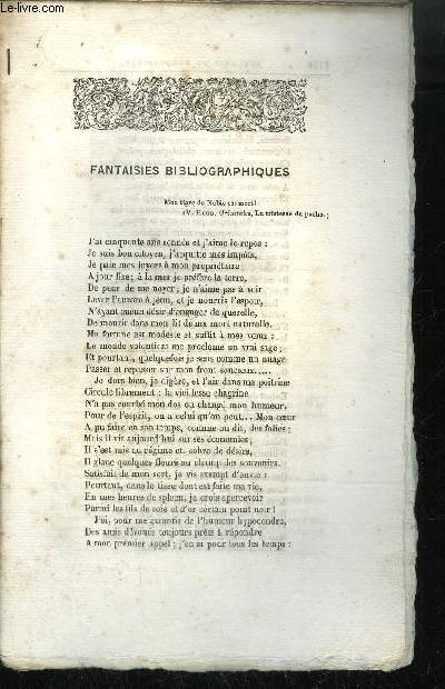 EXTRAIT BULLETIN DU BOUQUINISTE - VARIETE BIBLIOGRAPHIQUES - FANTAISIES BIBLIOGRAPHIQUES - HISTOIRE DES EVESQUES