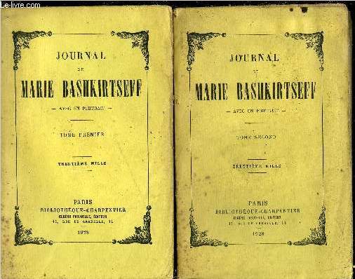 JOURNAL DE MARIE BASHKIRTSEFF- TOME 1 + 2 COMPLET