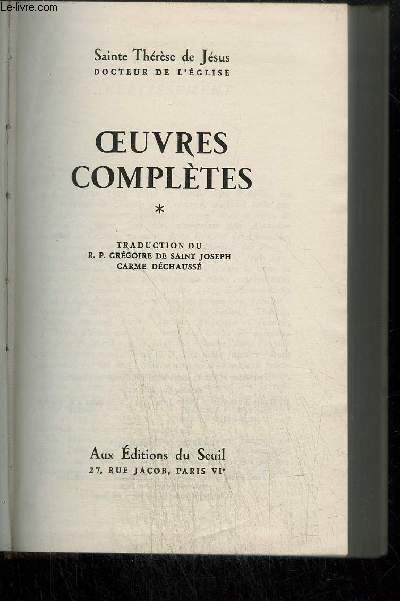 OEUVRES COMPLETES - TOME 1