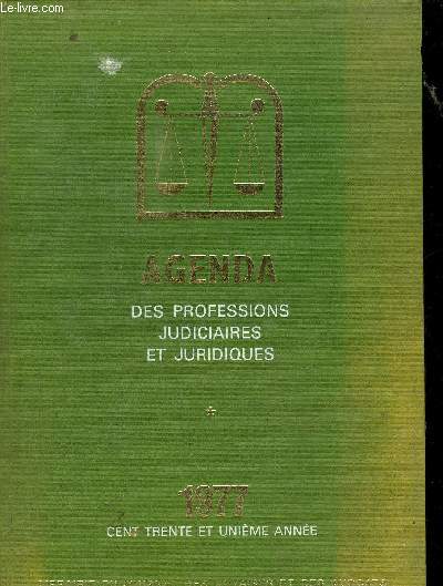 AGENDA DES PROFESSIONS JUDICIAIRES ET JURIDIQUES 1977