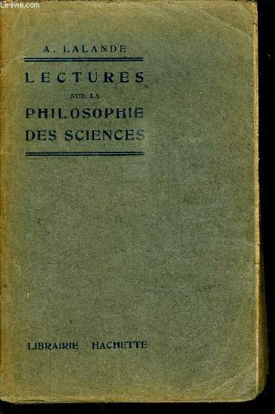 LECTURES SUR LA PHILOSOPHIE DES SCIENCES