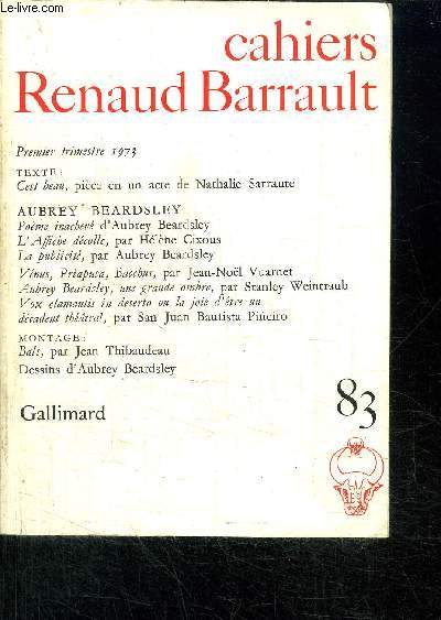CAHIERS RENAUD BARRAULT N83