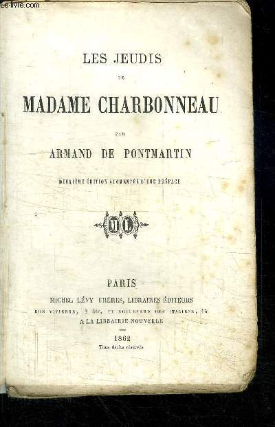 LES JEUDIS DE MADAME CHARBONNEAU