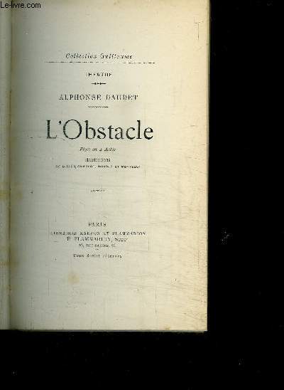 L'OBSTACLE / COLLECTION GUILLAUME