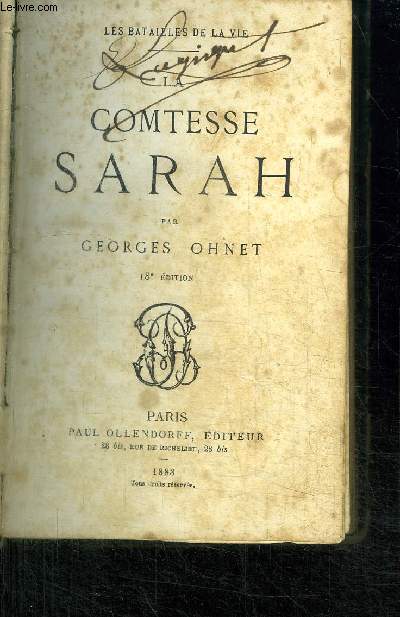 LA COMTESSE SARAH - 18e EDITION / COLLECTION LES BATAILLES DE LA VIE