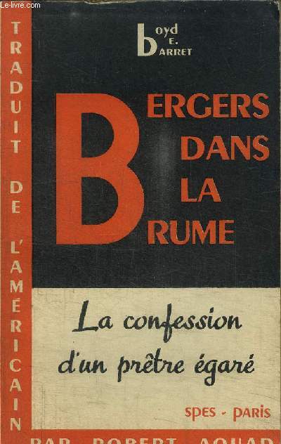 BERGERS DANS LA BRUME - LA CONFESSION D'UN PRETRE EGARE