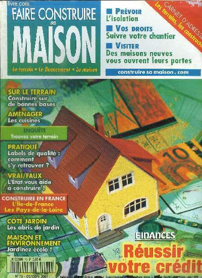 FAIRE CONSTRUIRE SA MAISON N75 - OCTOBRE 2007