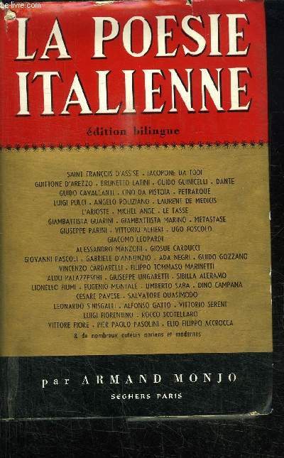 LA POESIE ITALIENNE - EDITION BILINGUE