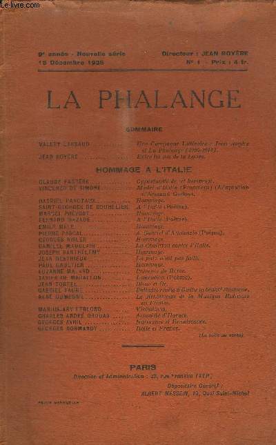 LA PHALANGE - 9e ANNEE - 15 DECEMBRE 1935