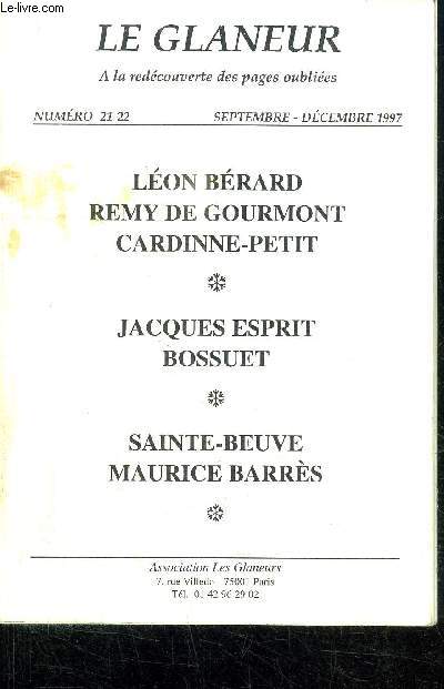 LE GLANEUR - A LA DECOUVERTE DES PAGES OUBLIEES N21-22 - SEPTEMBRE-DECEMBRE 1997