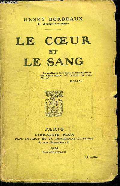 LE COEUR ET LE SANG