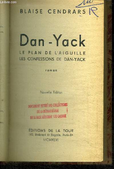 DAN-YACK - LE PLAN DE L'AIGUILLE - LES CONFESSIONS DE DAN-YACK
