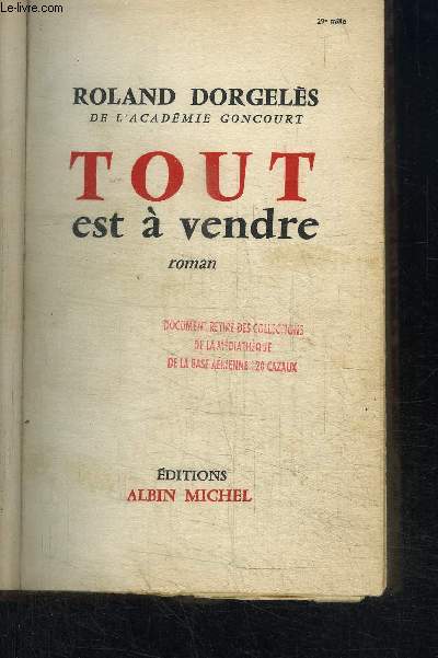 TOUT EST A VENDRE