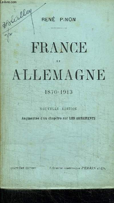 FRANCE ET ALLEMAGNE 1870-1913