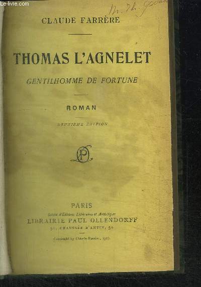 THOMAS L'AGNELET - GENTILHOMME DE FORTUNE / 2e EDITION