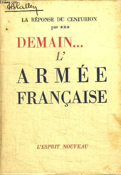 DEMAIN... L'ARMEE FRANCAISE