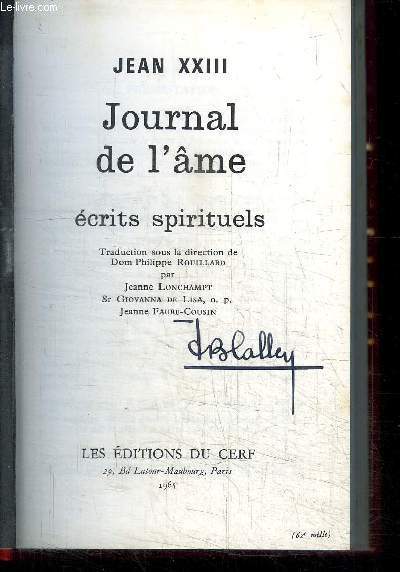JOURNAL DE L'AME - ECRITS SPIRITUELS