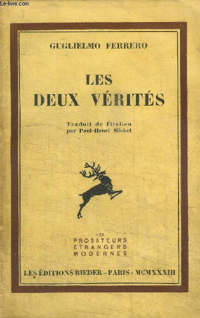 LES DEUX VERITES / COLLECTION LES PROSANTEURS ETRANGERS MODERNES