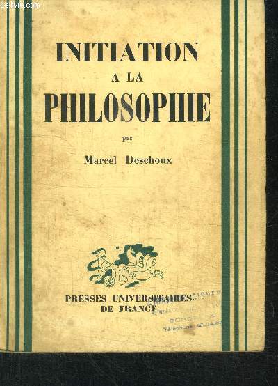 INITIATION A LA PHILOSOPHIE