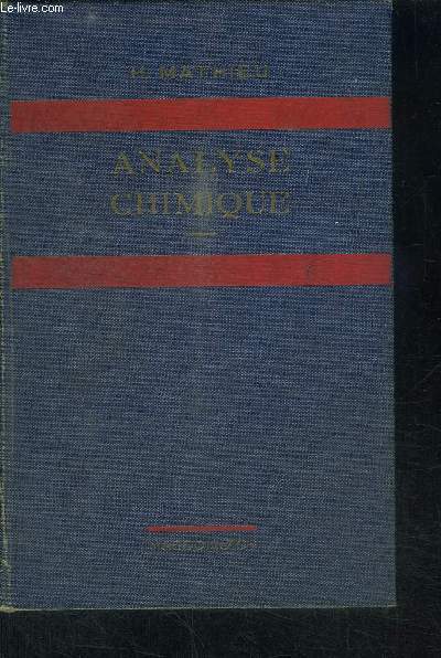 ANALYSE CHIMIQUE QUALITATIVE ET QUANTITATIVE
