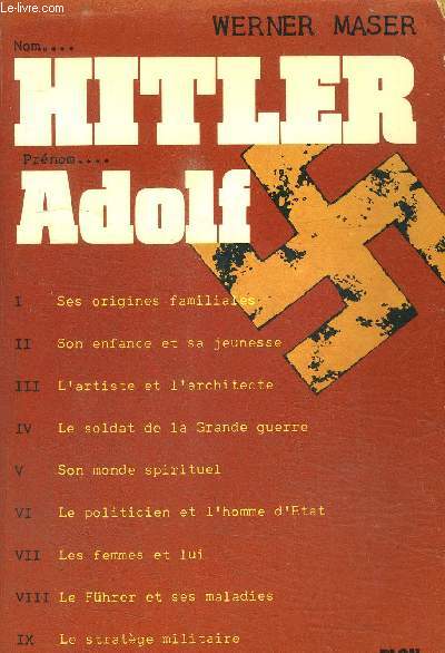 PRENOM : ADOLF NOM : HITLER