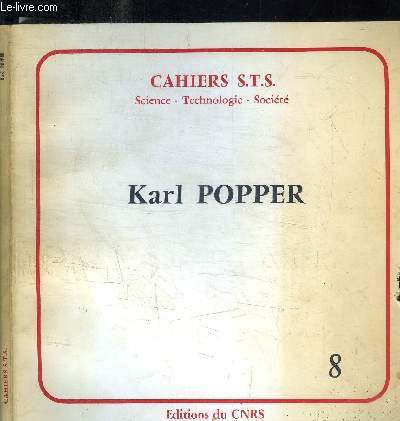 KARL POPPER - CAHIERS S.T.S N8