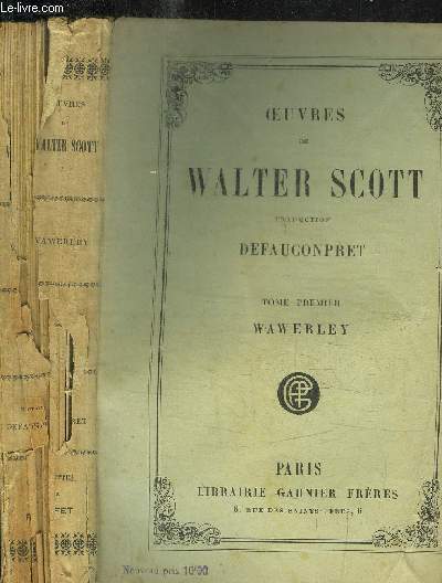 OEUVRES DE WALTER SCOTT - TOME PREMIER - WAWERLEY