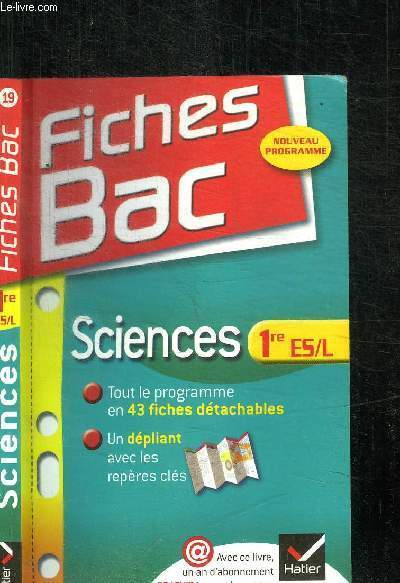 FICHES BAC - SCIENCES 1re ES/L
