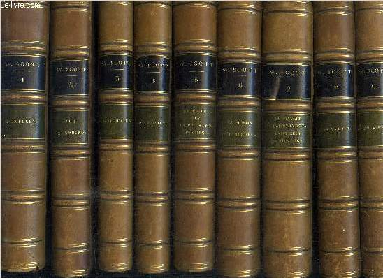 OEUVRES DE WALTER SCOTT EN 30 VOLUMES. / 1. Waverley ou il y a soixante ans - 2. Guy Mannering ou l'astrologue - 3. L'antiquaire - 4. Rob Roy - 5. Le nain. Les puritains d'Ecosse - 6. La prison d'Edimbourg - 7. La fiance de Lammermoor. L'officier de etc.