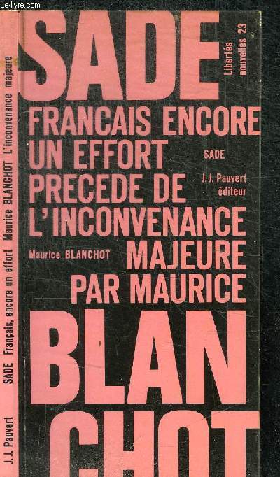 FRANCAIS, ENCORE UN EFFORT + L'INCONVENANCE MAJEURE